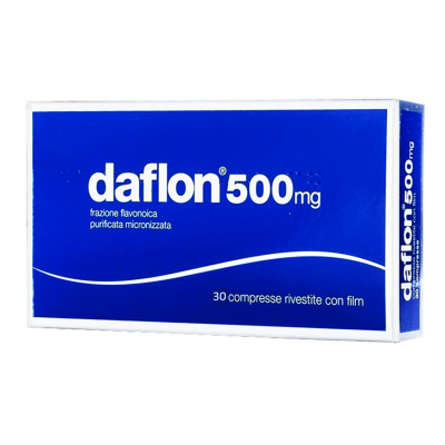 DAFLON 500 MG ( DIOSMIN 90% + HESPERIDIN 10% ) 30 FILM-COATED TABLETS